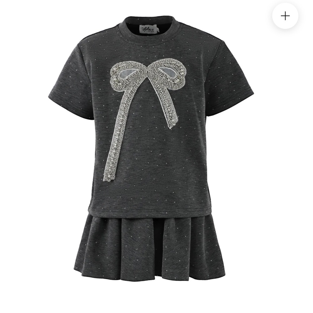 Lola + The Boys Black and Silver Kids Matching Set
